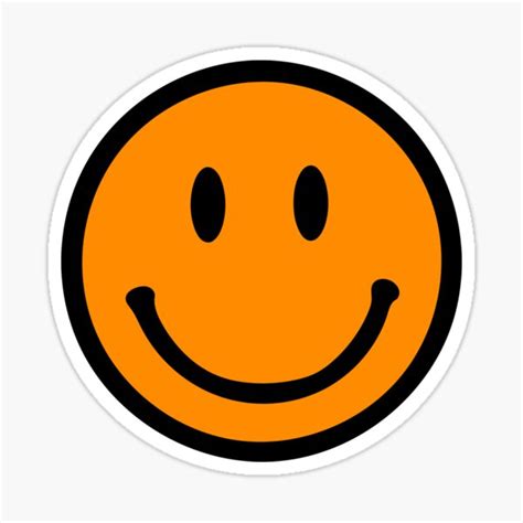 Orange Smile Sticker By Emroccs Redbubble
