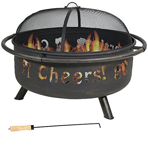 Check spelling or type a new query. Sunnydaze 36 Inch Cheers Large Fire Pit with Brushed Metal ...