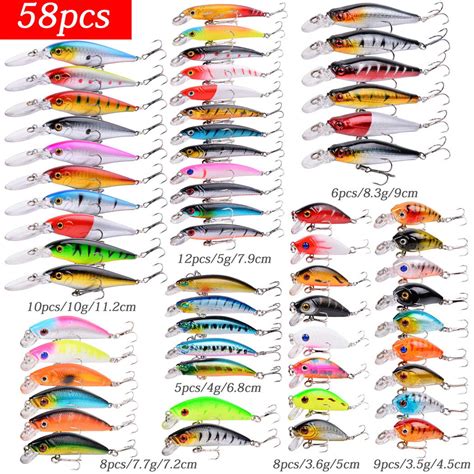 Pcs Lot Almighty Mixed Fishing Lure Kit Minnow Baits Wobbler