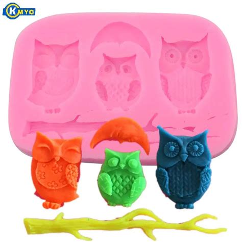 Kmyc 3d Silicone Chocolate Mold Owl Shape Fondant Cake Mould Cookie Candy Jelly Molds Decorating