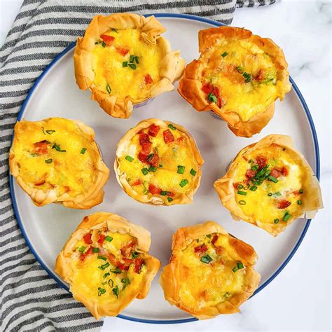 Mini Quiches With Flaky Phyllo Crusts Babaganosh