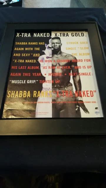 Shabba Ranks X Tra Naked Rare Original Promo Poster Ad Framed 5580 Picclick