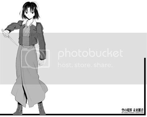 The Big Imageboard Tbib Kara No Kyoukai Kimono Knife Monochrome Ryougi Shiki Takeuchi