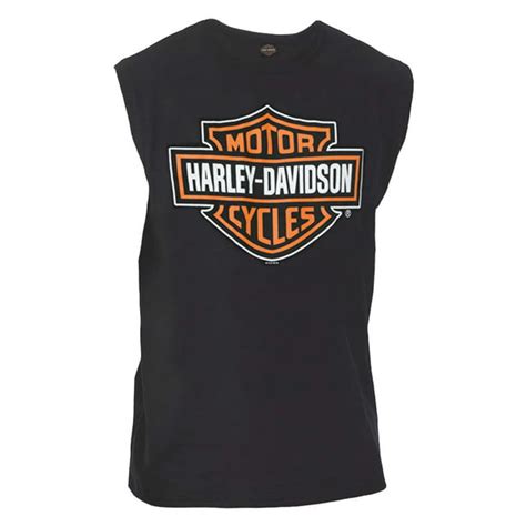 Harley Davidson Mens Classic Bar And Shield Sleeveless Muscle Tee Black