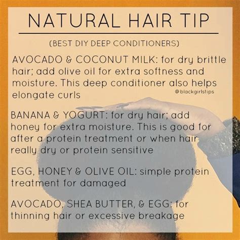 Also, if your hair is really greasy, the conditioner will moisturize the parts of the hair that really. Black Girls Tips — DIY Deep Conditioners for Natural Hair