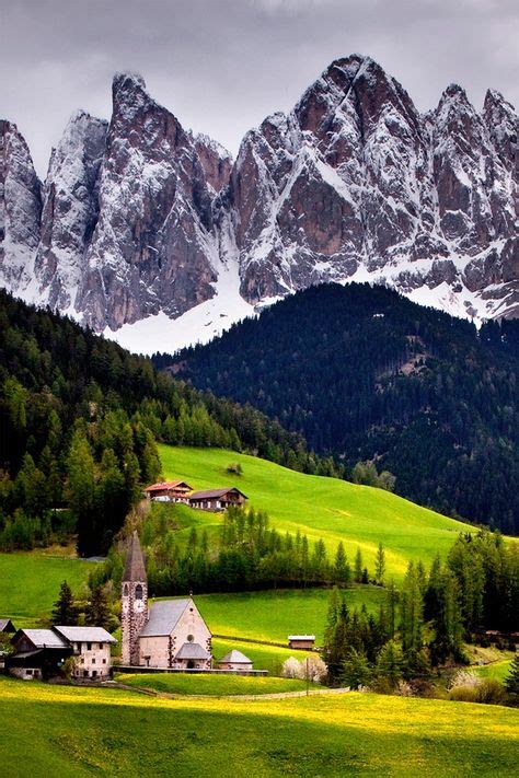 The Villoness Valley At The Foot Of The Dolomites Mountains In The
