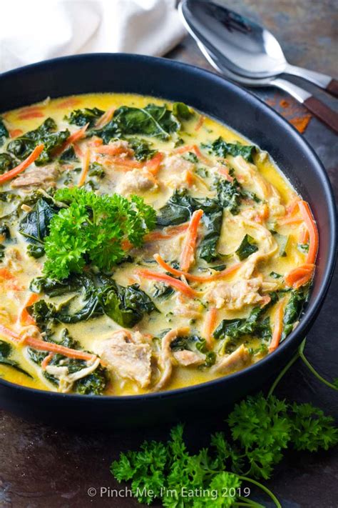 Coconut Curry Soup With Chicken Carrots And Kale Easy