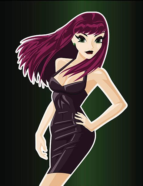 Cartoon Of Sexy Cleavage Dresses Illustrations Royalty Free Vector