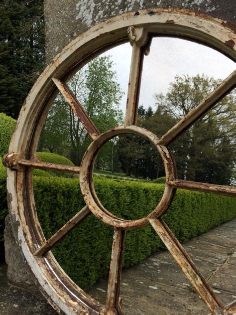 Of or relating to a circle. Circular Salvaged Original Window Frame Mirror circular ...