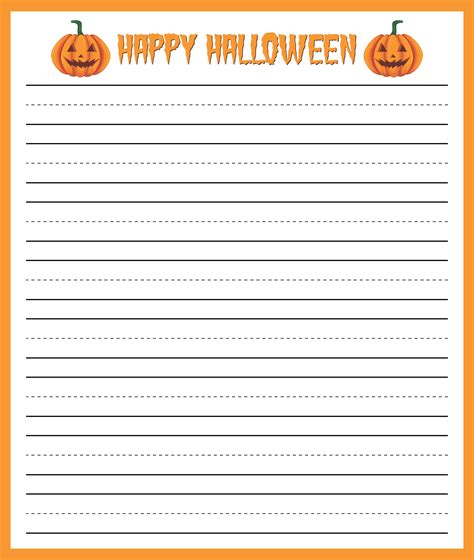 Printable Halloween Writing Paper Printable Word Searches