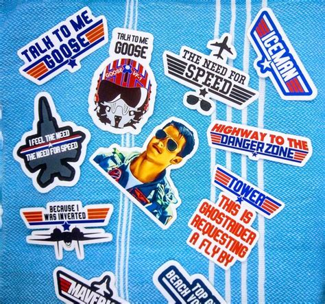 Top Gun Sticker Set Etsy