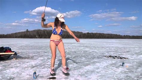 Cold Beer Cold Fish Warm Woman Bikini Fishing Fishing Girls Hot Fishing Photo