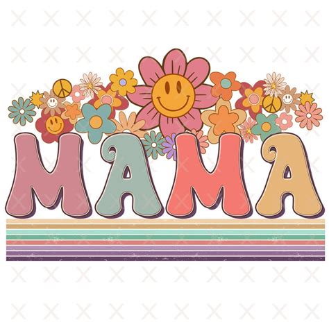 Groovy Mama Png Retro Mama Sublimation Designs Downloads Etsy