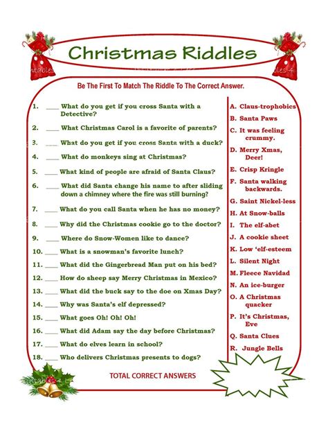 To solve the puzzles, you have to let your imagination run wild. Christmas Riddle Game, DIY Holiday Party Game, Printable ...
