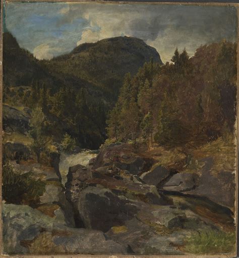 Landscape With Waterfall Hans Gude Artwork On Useum