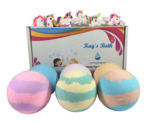 Unicorn Bubble Bath Bombs With Surprise Toys For Girls T Set 44 Oz