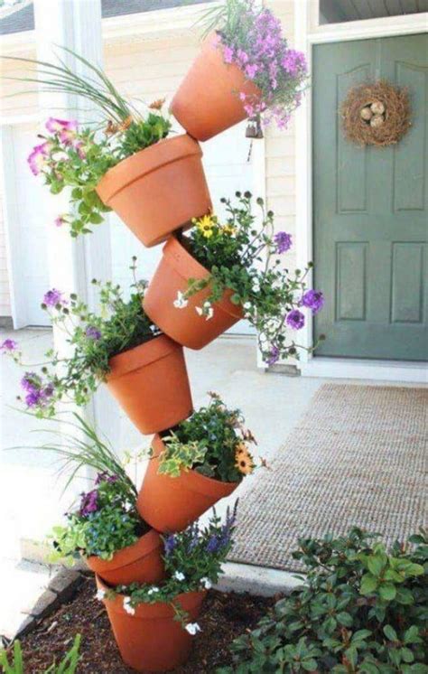 15 Wonderfull Diy Stacked Flower Pots