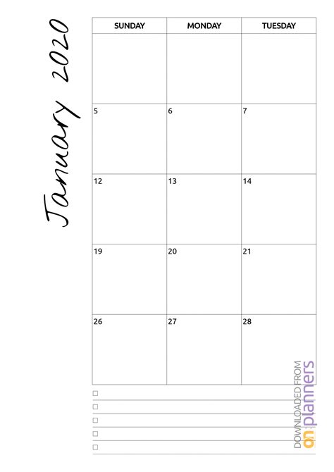 Blank Monthly Calendar Printable Free Without Downloading Template