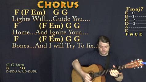 Have the ability to comment and interact with other users. Fix You (Coldplay) Guitar Lesson Chord Chart with Chords/Lyrics - Capo 3rd - YouTube