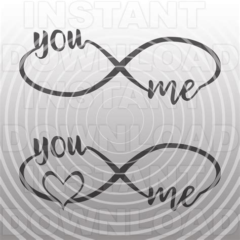 You And Me Forever Infinity Symbol Svg Filenewlyweds Etsy