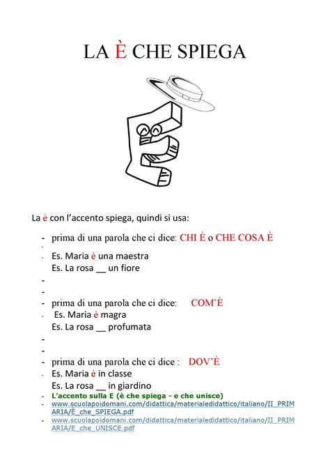 Gli esercizi sono rivolti a tutte le classe della scuola primaria perché realizzati secondo un livello di difficoltà crescente e si concentrano quindi su parole e monosillabi accentati , troverete frasi da completare o. E' che spiega E che unisce | PDF to Flipbook | Lezioni di ...