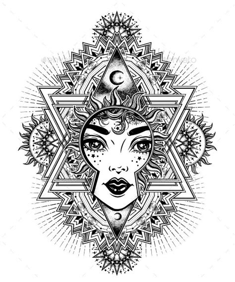 Concept art for halo 3 by bungie. Divine Sun Goddess Girl with Ornate Halo | Geometric ...