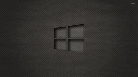 Windows 10 Transparent Logo On Black Fabric Wallpaper Computer