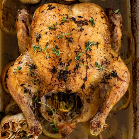Easy recipe for a delicious dinner with simple seasonings and potatoes. Easy Lemon Roasted Chicken - Simply Delicious