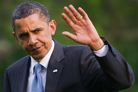 President Obama Waving Grudgingly