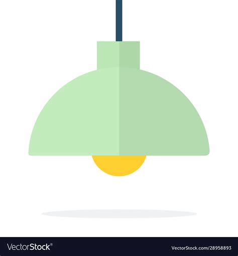 Hanging Lamp Flat Isolated Royalty Free Vector Image