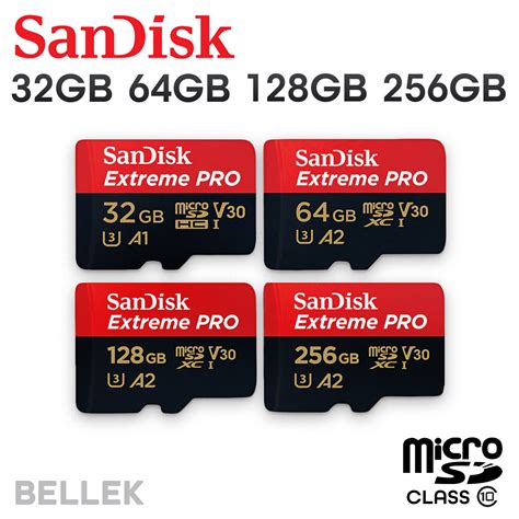 Sandisk Micro Sd Extreme Pro 32gb 64gb 128gb 256gb Class 10 Memory Card