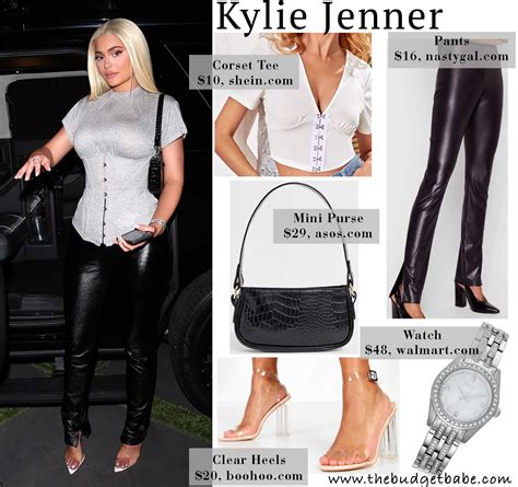 Kylie Jenner Corset Top And Leather Pants Look For Less