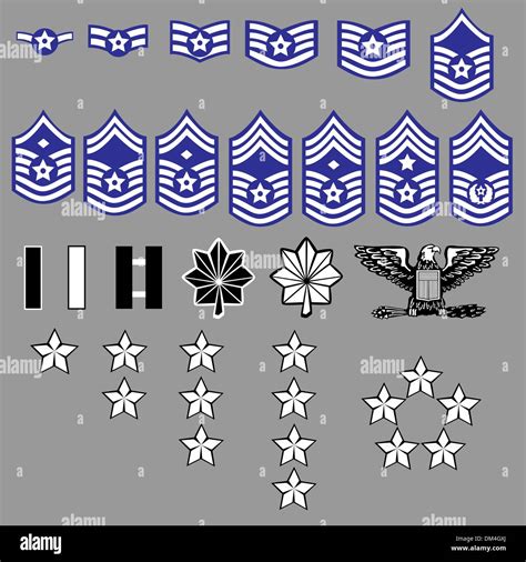 Us Air Force Rank Insignia Stock Vector Art And Illustration Vector