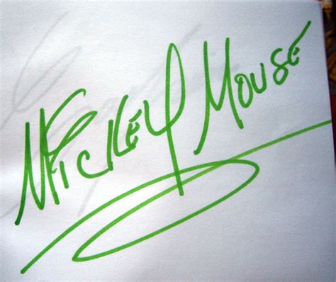 Mickey Mouse Signature I Just Had To Get The Big Cheese Hi Flickr
