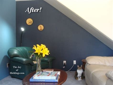 Maybe you would like to learn more about one of these? after-living-room-painted-dark-blue - The Joy of Moldings
