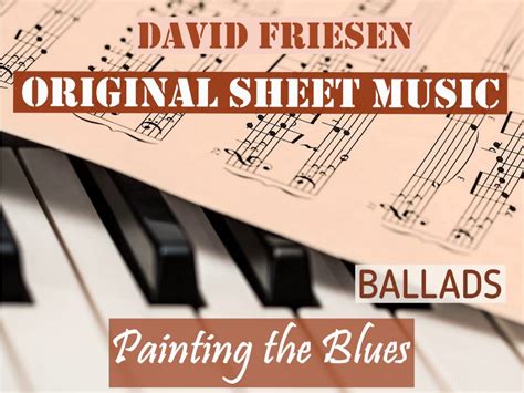 Original Jazz Sheet Music Painting The Blues David Friesen Jazz