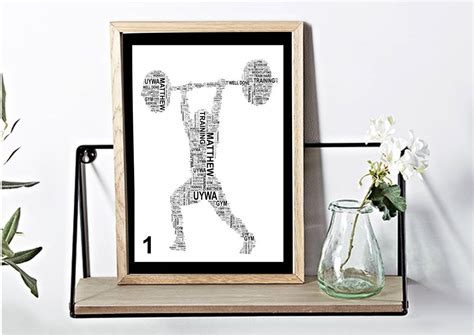 Weightlifter Personalised Word Art Print By Unique Word Art