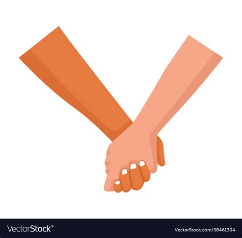 Friends Holding Hands Royalty Free Vector Image