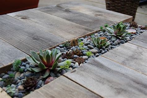 Diy Table With A Compartment For Plants