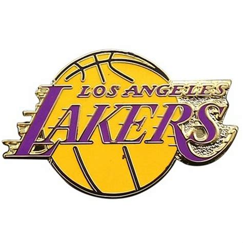 The los angeles lakers logo is one of the most popular and instantly recognizable logos in the the current version of the lakers logo comprises of a basketball that exemplifies the nature and identity. Los Angeles Lakers Logo Pin