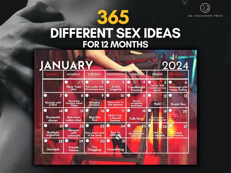 adult sex calendar 2023 2024 printable calendar with 365 different sex ideas celebrate
