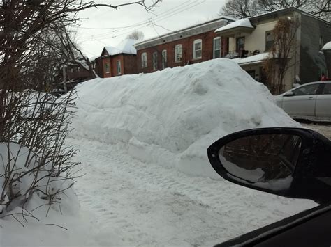 What Streets Have The Biggest Snow Banks This Is On Primrose And This