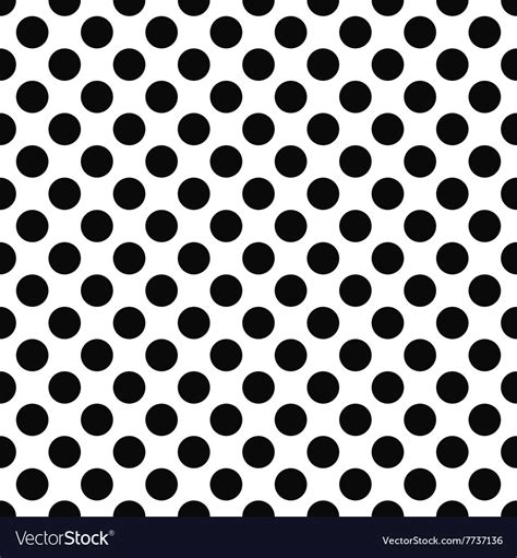 Seamless Black White Polka Dot Pattern Royalty Free Vector