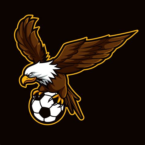 Eagle Fly Football Mascot Logo Vector Illustration 13799150 Vector Art