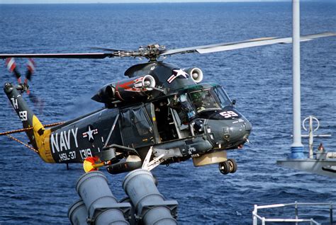 A Light Helicopter Anti Submarine Squadron 37 Hsl 37 Sh 2f Helicopter