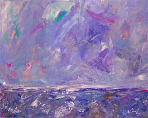 Original Abstract Landscape Painting Purple Pink 16 X 20 Etsy