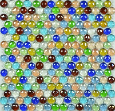 Decorative Glass Beads Glass Gems Multi Colored Glass Pebble Mosaic