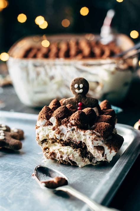 Eggnog Gingerbread Tiramisu Tiramisu Recipe Desserts Christmas Baking