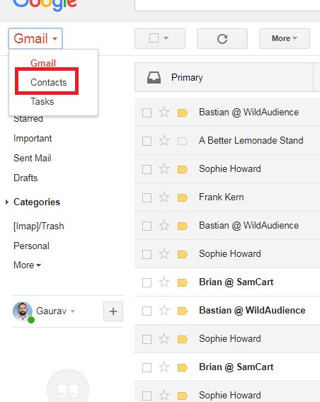 How To Find Contacts In Gmail App