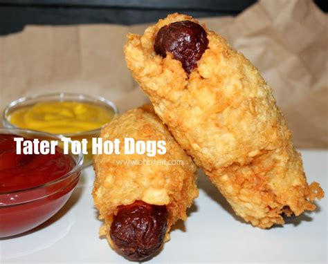 Spicy tater tot casserole is baked with layers of seasoned ground beef and hot sauce, cheddar cheese, cream of mushroom soup, sour cream, spicy seasoning, and jalapeños to give a nice. ~Tater Tot Hot Dogs! | Oh Bite It